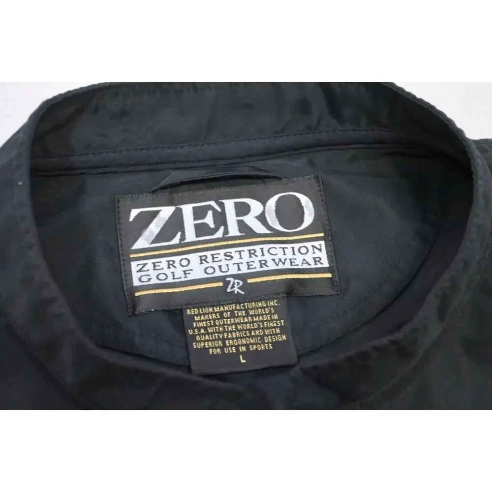 Zero Restriction Windbreaker Golf Jacket MADE IN USA Snap Neck Mens Sz Large‎ - Picture 8 of 13